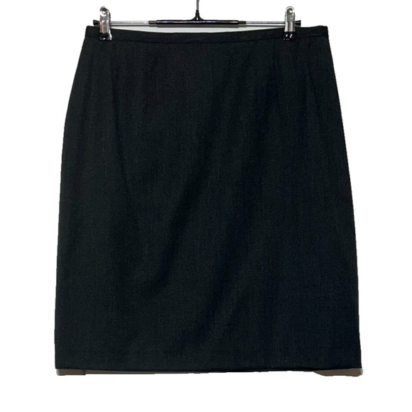 Harve Bernard Wool Pencil Midi Skirt 14 Gray Lined Classic Office Career NWT - Picture 1 of 10